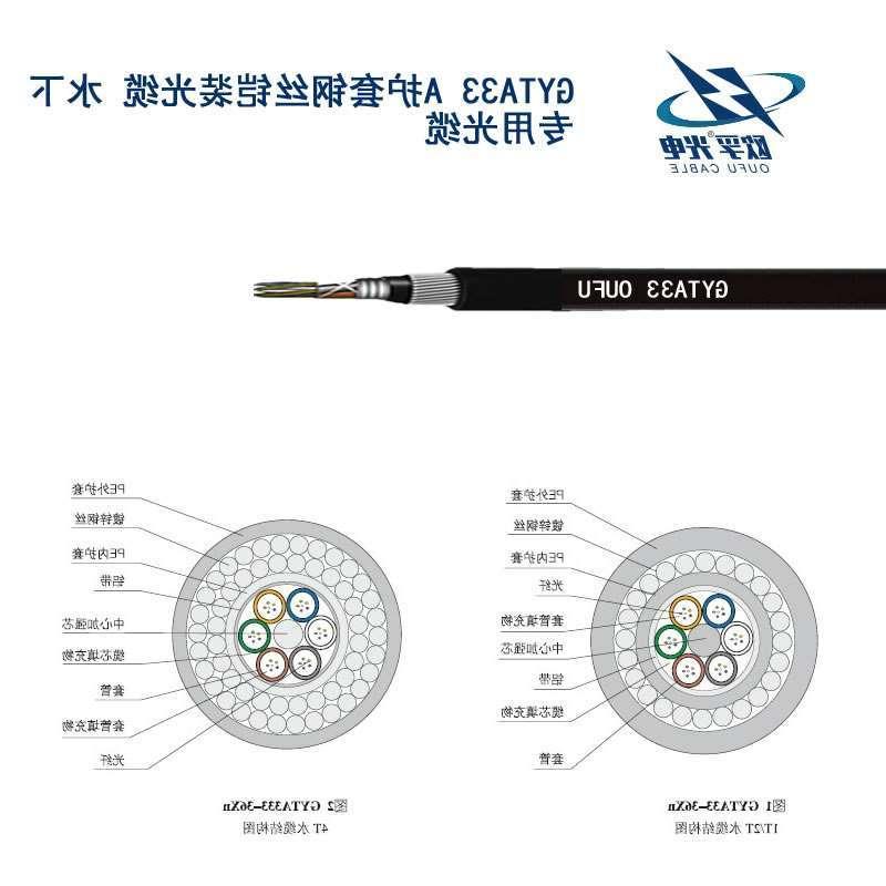 欧孚GYTA33光缆 A护套钢丝铠装光缆(GYTA33/333) 水下专用光缆